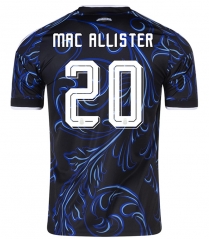 (S-4XL) 26-27 Argentina Away Black (MAC ALLISTER #20) Thailand Soccer Jersey AAA
