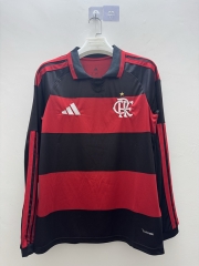 (S-4XL ) 26-27 Flamengo Home Red&Black LS Thailand Soccer Jersey AAA-9268