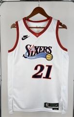 2026 Retro Edition Philadelphia 76ers White #21 NBA Jersey-311