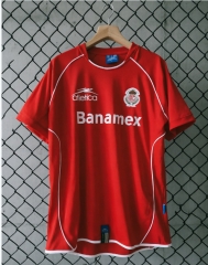 (S-3XL) 05-06 Retro Version Deportivo Toluca FC Home Red Thailand Soccer Jersey AAA-2851