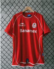 (S-3XL) 05-06 Retro Version Deportivo Toluca FC Home Red Thailand Soccer Jersey AAA-2851