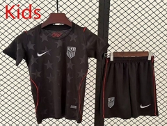 26-27 USA Away Black Kids/Youth Soccer Unifrom