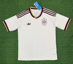 (S-4XL) 26-27 Spain Away White Thailand Soccer Jersey AAA-403