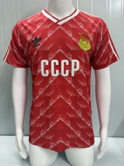 Retro Version 88-89 Soviet Union Home Red Thailand Soccer Jersey AAA-503