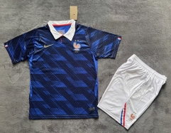 26-27 France Home  Blue Soccer Uniform-2483