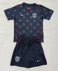 26-27 USA Away Black Soccer Unifrom-AY