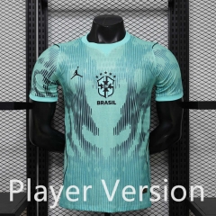 Player Version 26-27 Brazil Goalkeeper Blue Thailand Soccer Jersey AAA-888