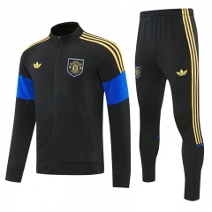 26-27 Manchester United Black Thailand Soccer Jacket Uniform-4627