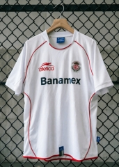 (S-3XL) 05-06 Retro Version Deportivo Toluca FC Away White Thailand Soccer Jersey AAA-2851