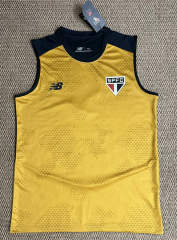 (S-4XL) 26-27 Sao Paulo Futebol Clube Gold Thailand Soccer Vest AAA-2315
