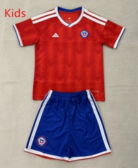 26-27 Chile Home Red Kids/Youth Soccer Uniform-AY