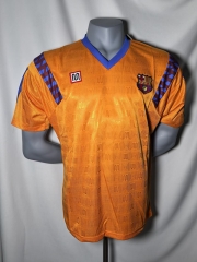 Retro Version 1990 Barcelona Away Yellow Thailand Soccer Jersey AAA-912
