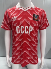 Retro Version 87-88 Soviet Union Home Red Thailand Soccer Jersey AAA-503