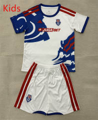 26-27 Universidad de Chile Away White&Blue Kids/Youth Soccer Uniform-AY