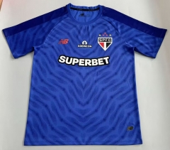 (S-4XL) 26-27 Sao Paulo Futebol Clube Goalkeeper Color Blue Thailand Soccer Jersey AAA-5668