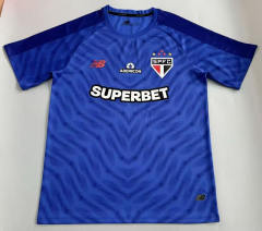 (S-4XL) 26-27 Sao Paulo Futebol Clube Goalkeeper Color Blue Thailand Soccer Jersey AAA-5668
