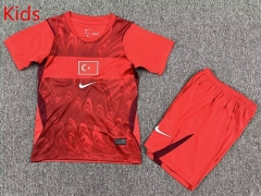 26-27 Turkey Home Red Kids/Youth Soccer Uniform-7809