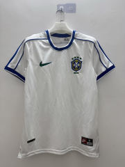 (S-3XL) Retro Version 1998 Brazil White Thailand Soccer Jersey AAA-9268