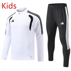 26-27 Adidas White Kids/Youth Soccer Tracksuit-GDP
