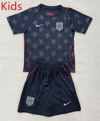 26-27 USA Away Black&Grey Kids/Youth Soccer Unifrom-AY