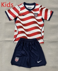 26-27 USA Home Red&White Kids/Youth Soccer Unifrom-AY