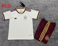 2026 World Cup Spain Away White Kids/Youth Soccer Uniform-4506