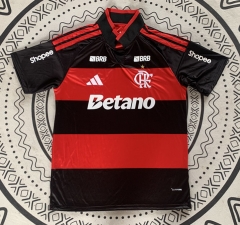(S-4XL) 26-27 Flamengo Home Red&Black Thailand Soccer Jersey AAA-417