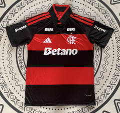 (S-4XL) 26-27 Flamengo Home Red&Black Thailand Soccer Jersey AAA-417