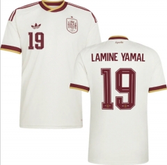 (S-4XL) 26-27 Spain Away White ( LAMINE YAMAL #19) Thailand Soccer Jersey AAA