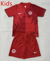 26-27 Canada Home Red Kids/Youth Soccer Uniform-AY