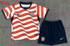 26-27 USA Home Red&White Kids/Youth Soccer Unifrom