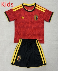 26-27 Belgium Home Red Kids/Youth Soccer Uniform-AY