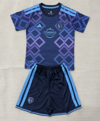 26-27 Sporting Kansas City Away Blue Soccer Uniform-AY