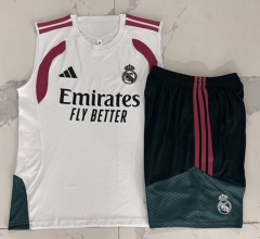 26-27 Real Madrid White Thailand Soccer Vest Tracksuit-815