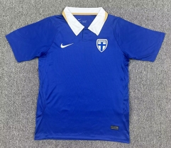 (S-4XL) 26-27 Finland Away Blue Thailand Soccer Jersey AAA-512