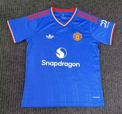(S-4XL) 26-27 Manchester United Away Blue Thailand Soccer Jersey AAA-9070