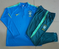 26-27 Brazil Laker Blue Thailand Soccer Tracksuit-815