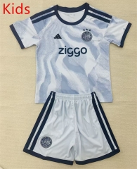 26-27 Ajax 2nd Away Light Blue Kid/Youth Soccer Uniform-AY
