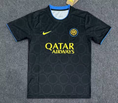 (S-4XL) 26-27 Inter Milan Black Thailand Training Soccer Jersey AAA-2483