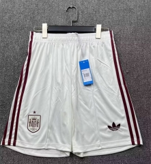 26-27 Spain Away White Thailand Soccer Shorts