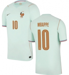 (S-4XL) 26-27 France Away Light Green (MBAPPE #10) Thailand Soccer Jersey AAA