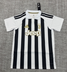 (S-4XL) 26-27 Juventus Home Black&White Thailand Soccer Jersey AAA-4506