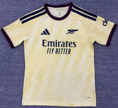 (S-4XL) 26-27 Arsenal 2nd Away Yellow Thailand Soccer Jersey AAA