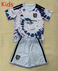 26-27 San Jose Earthquakes Away Blue Kids/Youth Soccer Uniform-AY