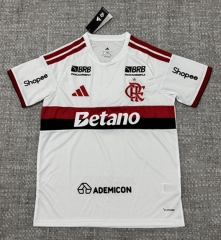 With All Sponsor (S-4XL) 26-27 Flamengo Away White Thailand Soccer Jersey AAA-4506