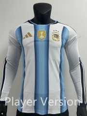 Player Version 26-27 Argentina Home Blue and White LS Thailand Soccer Jersey AAA-0871