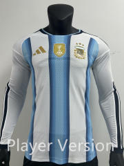 Player Version 26-27 Argentina Home Blue and White LS Thailand Soccer Jersey AAA-0871