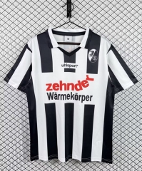 Retro Version 94-95 SC Freiburg Away Black&White Thailand Soccer Jersey AAA-3259