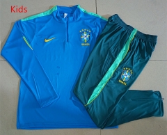 26-27 Brazil Laker Blue Kids/Youth Soccer Tracksuit-815