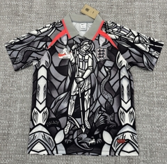 (S-4XL) 2026 Commemorative Edition England Black&Grey Thailand Soccer Jersey AAA-4506
